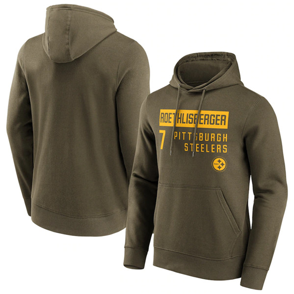 Men's Pittsburgh Steelers #7 Ben Roethlisberger Fashion Name & Number Hoodie